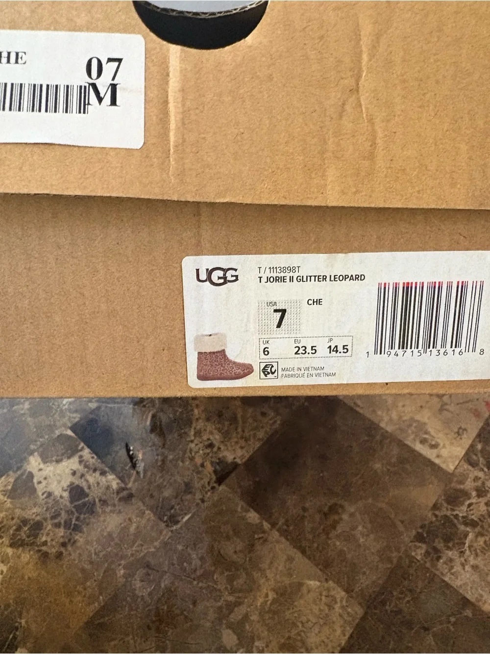 UGG Glitter Leopard Shearling Bootie